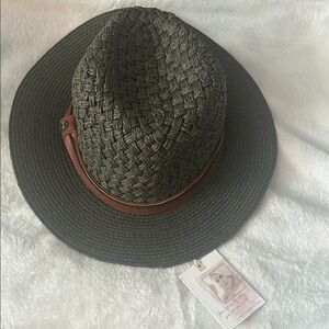 Jessica Simpson Dark Green Hat with Brown Touches. Beautiful ☘️